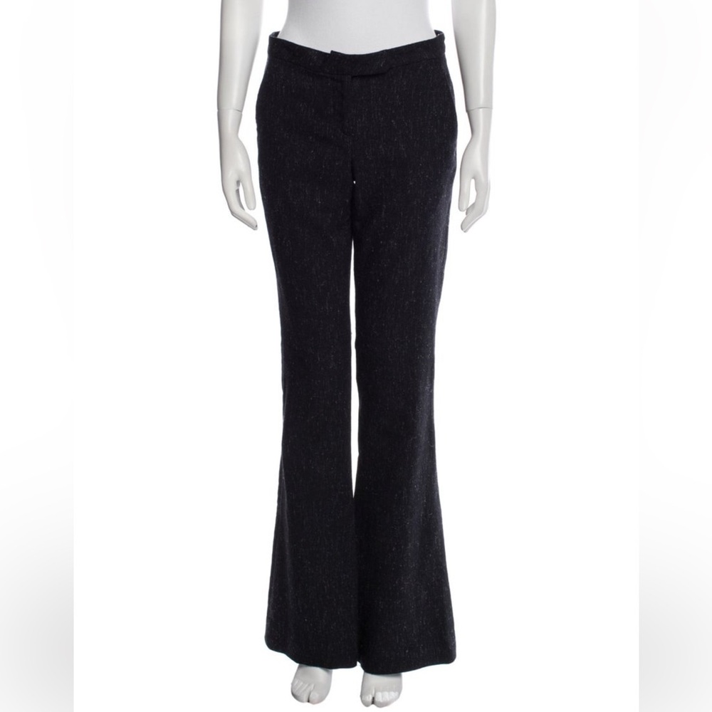 A.L.C.  “salted” Black wool flare boot cut pants 10